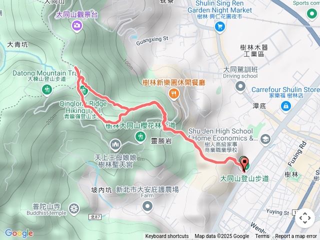 簡單駭客 大安路起登-大同山-青龍嶺折返