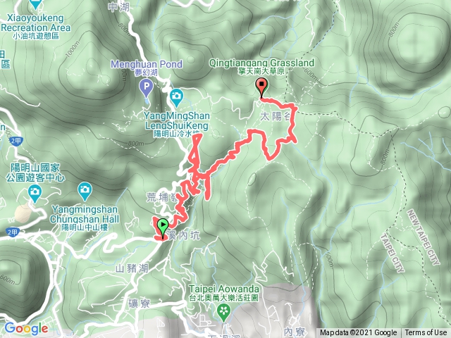 捐絲瀑布-擎天崗環狀步道-金包里大城門