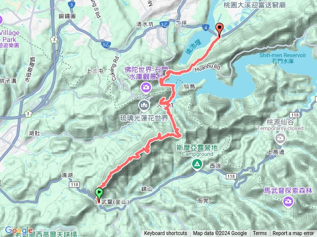 高甫山-彩和山-油井窩山-石門水庫縱走預覽圖