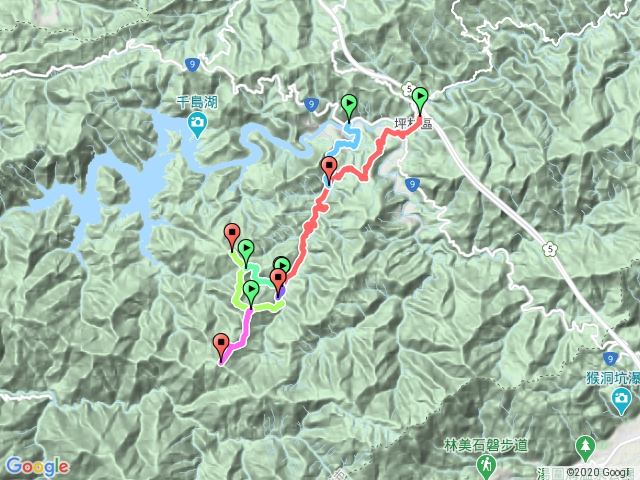 九芎根山101站{開車停於此}..九芎根山..金紙崙{原路回}..九芎根山西北峰..芋園尖{原路回}..九芎根101站