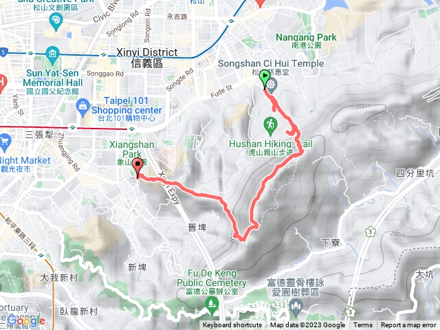2023/11/18 虎山to象山口（經黃蟬園）
