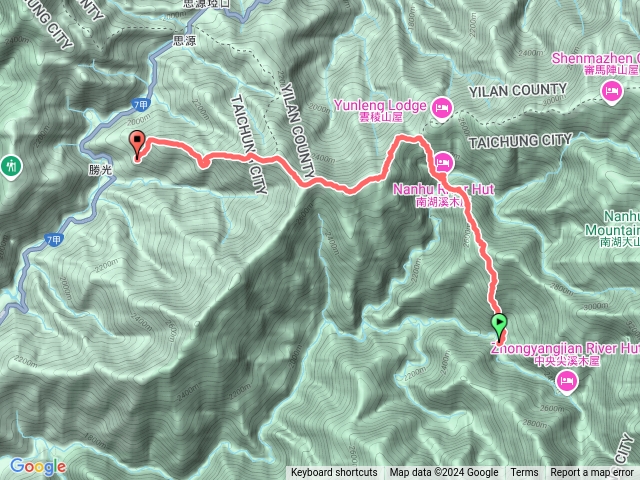 中央尖山D3 香菇寮至勝光登山口預覽圖