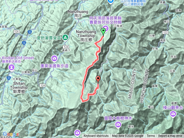 向天湖、加里山縱走預覽圖