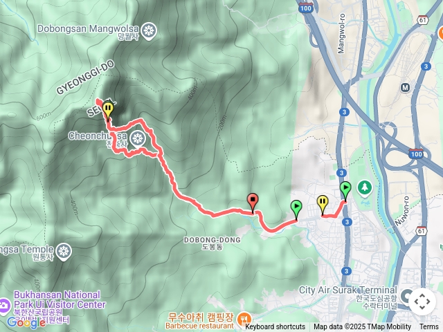 韓國道峰山天竺寺紫雲峰