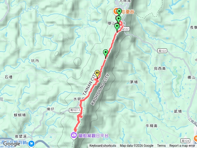308高地大林尾山到龍船窩紫竹寺