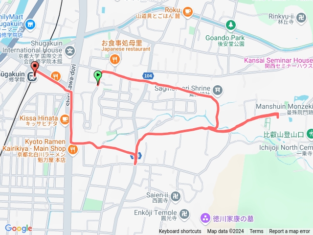 修學院站-鷺森神社-曼殊院