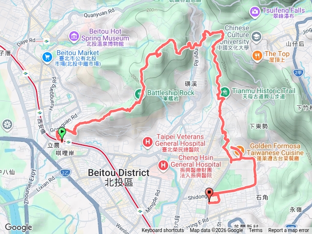 20261010唭哩岸站-東華山-奇岩山西峰-奇岩山-唭哩岸山西南峰-唭哩岸山-軍艦岩-260峰-磺溪山-磺溪山東北峰-磺溪山東峰-市433-東和天和公園-市436-職能發展學院-市457-蘭雅國中預覽圖