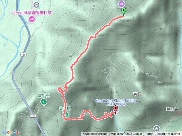 月光山下山（經雙峰山、雙峰山南峰）