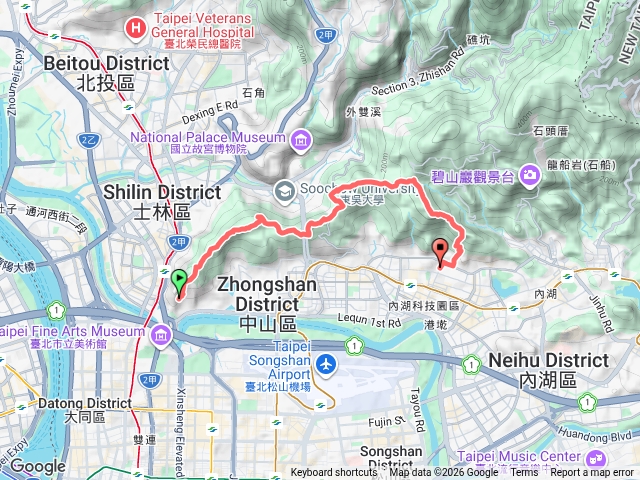 劍潭山園山停車場至金面山下預覽圖