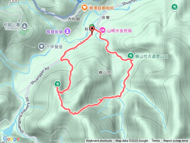 崩山坑古道-陳家古厝-坑谷古道-柑腳城山-威惠廟O形