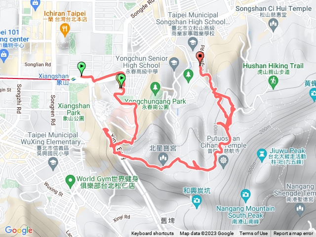 四獸山連走（市療入永春陂出）