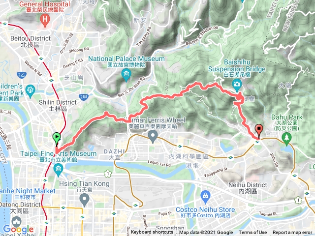 臺北大縱走第五段—劍潭支線