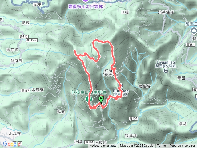 阿拔泉山、觀音石山、紅南坑山、獨立山O形