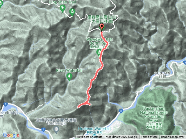 屋東縱走 大雪山屋我尾登山口線 屋東屋縱走 原路折返