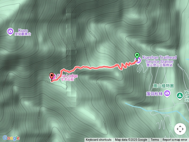 20250618_雪山登山口→七卡山莊_D1