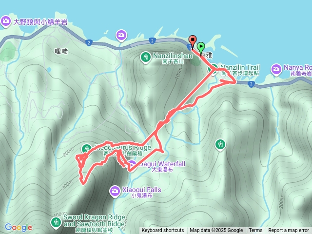 劍龍稜、鋸歯稜0繞