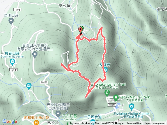 烘爐山、菜公坑山、枕頭山O型