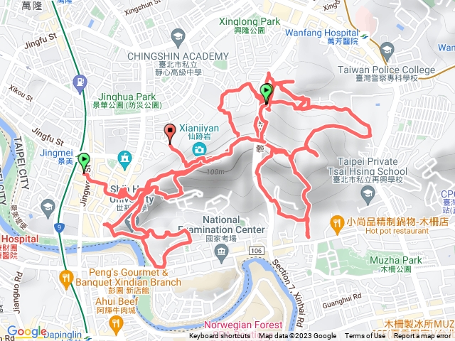 台北市仙跡岩19登山口大滿貫