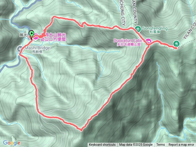 平多O型勝光進出，多加屯山看蘭陽滿滿雲海預覽圖
