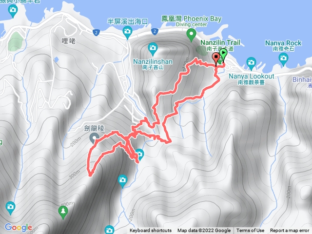 鋸齒稜A段、劍龍稜、大鬼瀑布、小錐麓