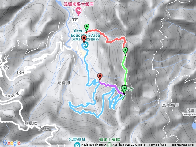 溪頭-露營區_鳳凰北嶺_台演山_鳳凰林道＆賞鳥步道_神木區_銀杏林（有航點說明）