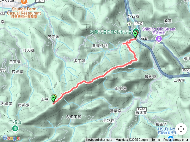 筆架山-石碇端登山口來回