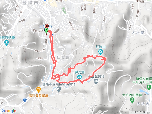 三坑火車站-寶明寺-紅淡山-佛光洞-三坑站 20180422 