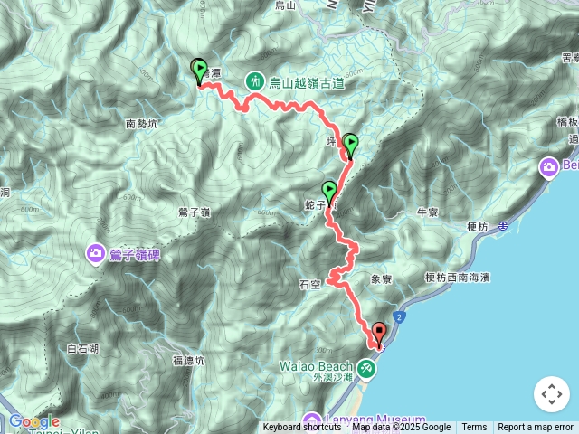 ☆淡蘭中路：灣潭站-烏山路-烏山越嶺古道-坪溪古道-象寮古道-石空古道-外澳車站