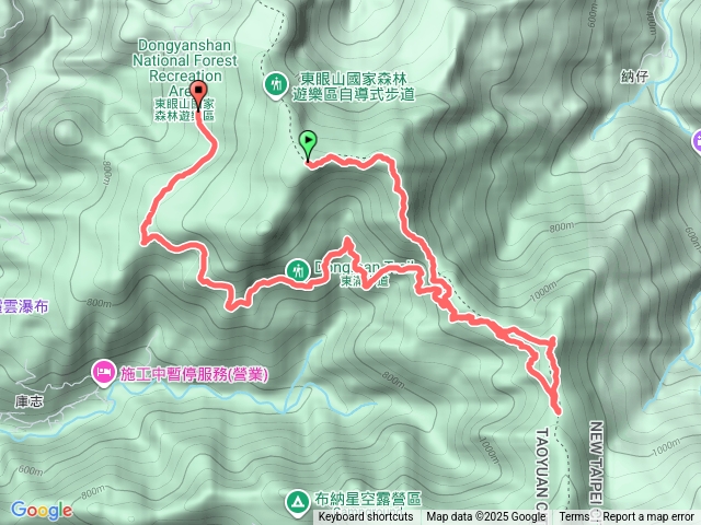 東眼山-啦卡山-東滿步道-卡外山預覽圖