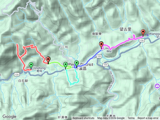 2026微笑山線大縱走尋寶集章任務：【五分山系】菁桐煤礦、平溪小黃山、望古瀑布三段連走預覽圖