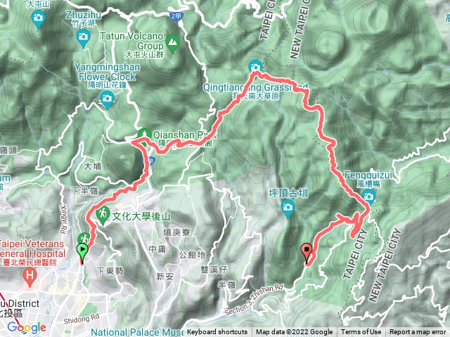 天母古道-絹絲瀑布-擎天崗-石梯嶺-頂山-風櫃嘴-聖人橋