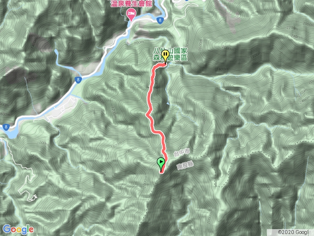 八仙山主峰 到登山口