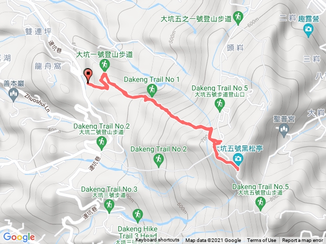 大坑1號步道接5號上黑松亭