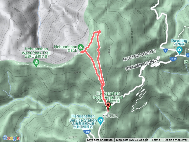 合歡北峰繞小溪營地回