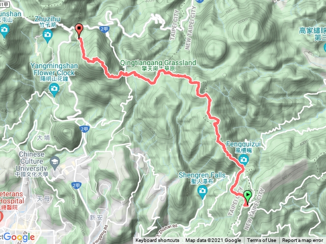 2021年臺北大縱走：尋寶任務臺北大縱走第三段五指山到小油坑