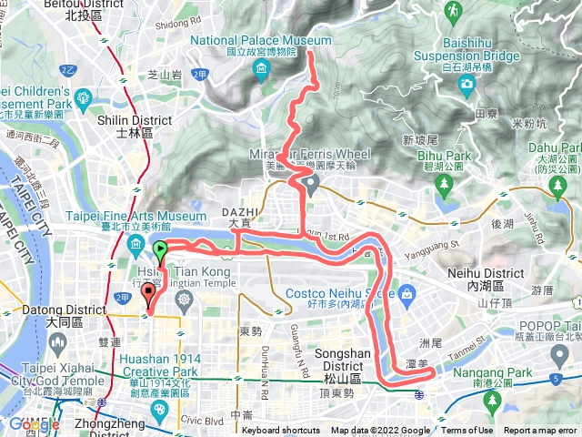 新生公園-大佳河濱-大直美麗華-劍南路-長壽橋-大直O型