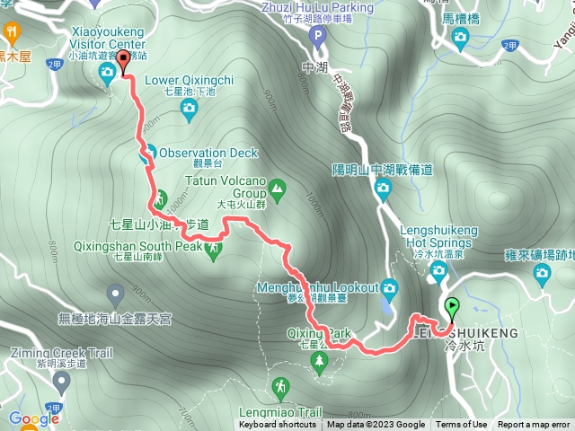 七星山冷水坑進小油坑出