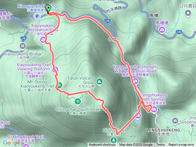 七星主峰、東峰，中湖戰備步道