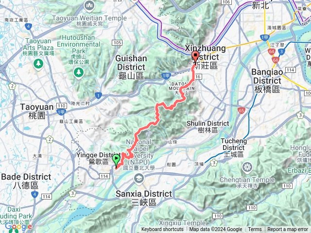 2024 09 30鶯迴縱走:鶯歌石山~龜公山~牛灶坑山~彰埔坑山~阿南坑山~望湖山~石灰坑山~大棟山~秋壇山~鎮遠山~大青坑崙~青龍嶺~三角埔頂山~三福山~迴龍捷運站