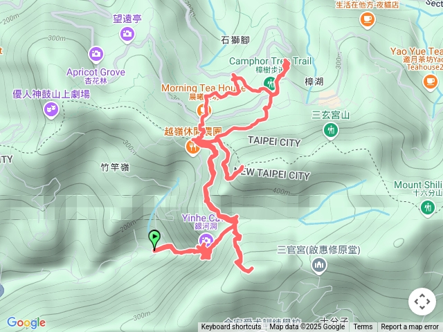 銀河洞瀑布越嶺古道➡️六分山➡️鵝角格山➡️樟樹步道➡️貓空⭕️繞