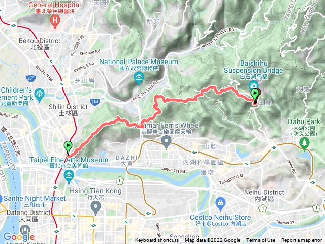 台北大縱走-劍潭站往碧山巖