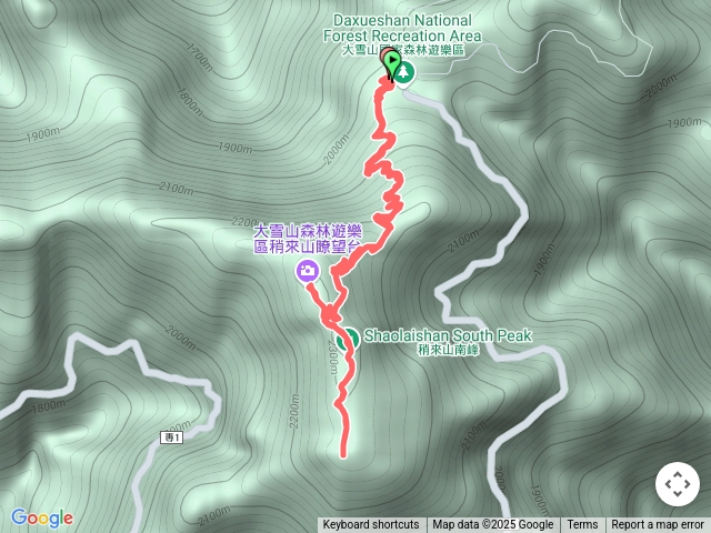 稍來山、稍來山南峰（大雪山收費站起登）預覽圖