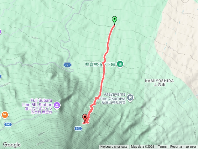 2026/7/24富士山傳統登山路線0～5合目
