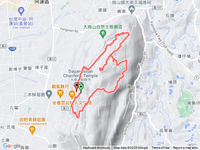 大崗山超峰寺-大崗山三角點-盤龍峽谷一線天