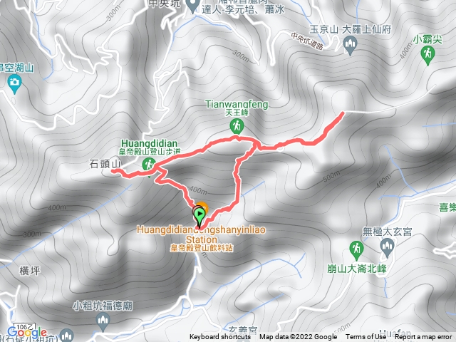 皇帝殿東峰登山口-天王峰-東峰-西峰-東峰登山口