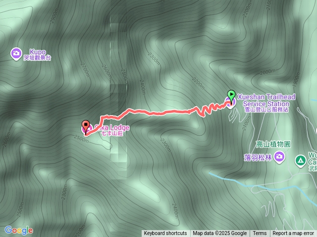 雪山北峰DAY1登山口到七卡山莊