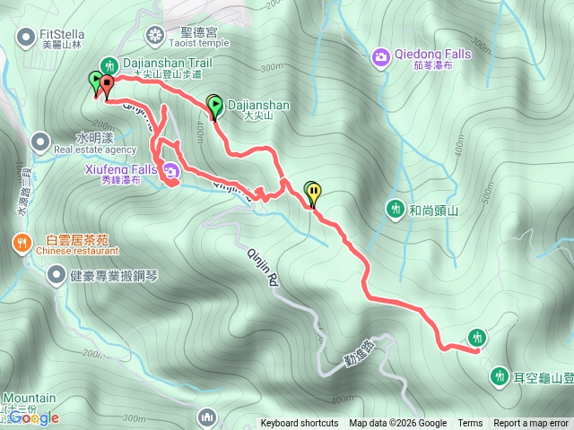大尖山,四分尾山,秀峰瀑布預覽圖