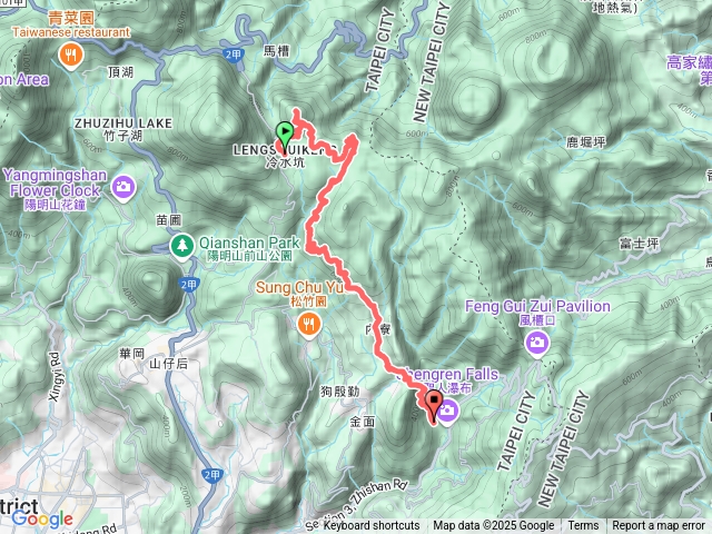 冷水坑越嶺內雙溪冷水坑七股山擎天崗山絹絲瀑布步道竹篙嶺古道櫻木花廊大崎頭步道溪和宮