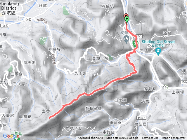 石碇起筆架南北峰_石碇回