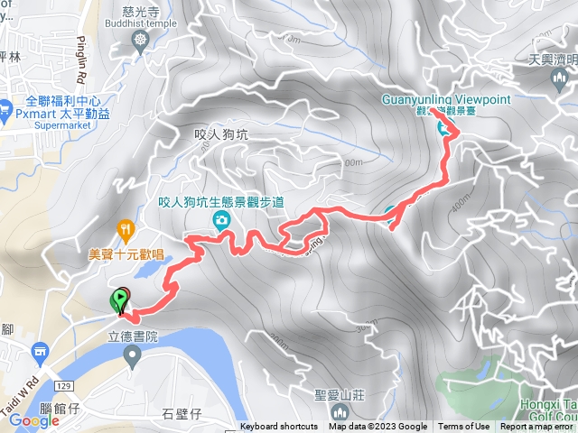 一江橋登山口起登三汀山觀雲嶺